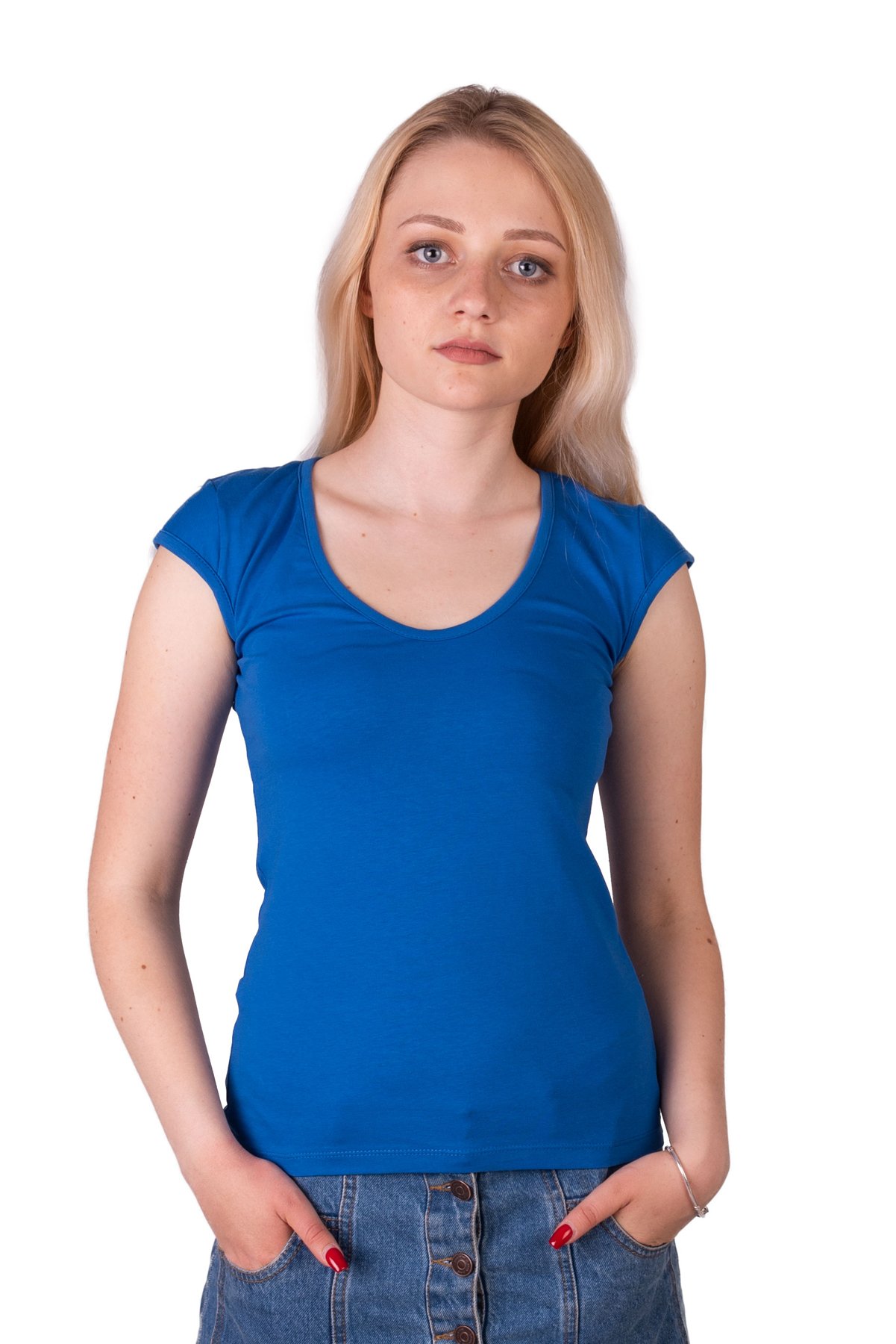 футболка жіноча 41-2323 синій 1
