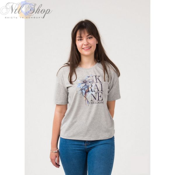 футболка жіноча 41-2319 сірий меланж 2